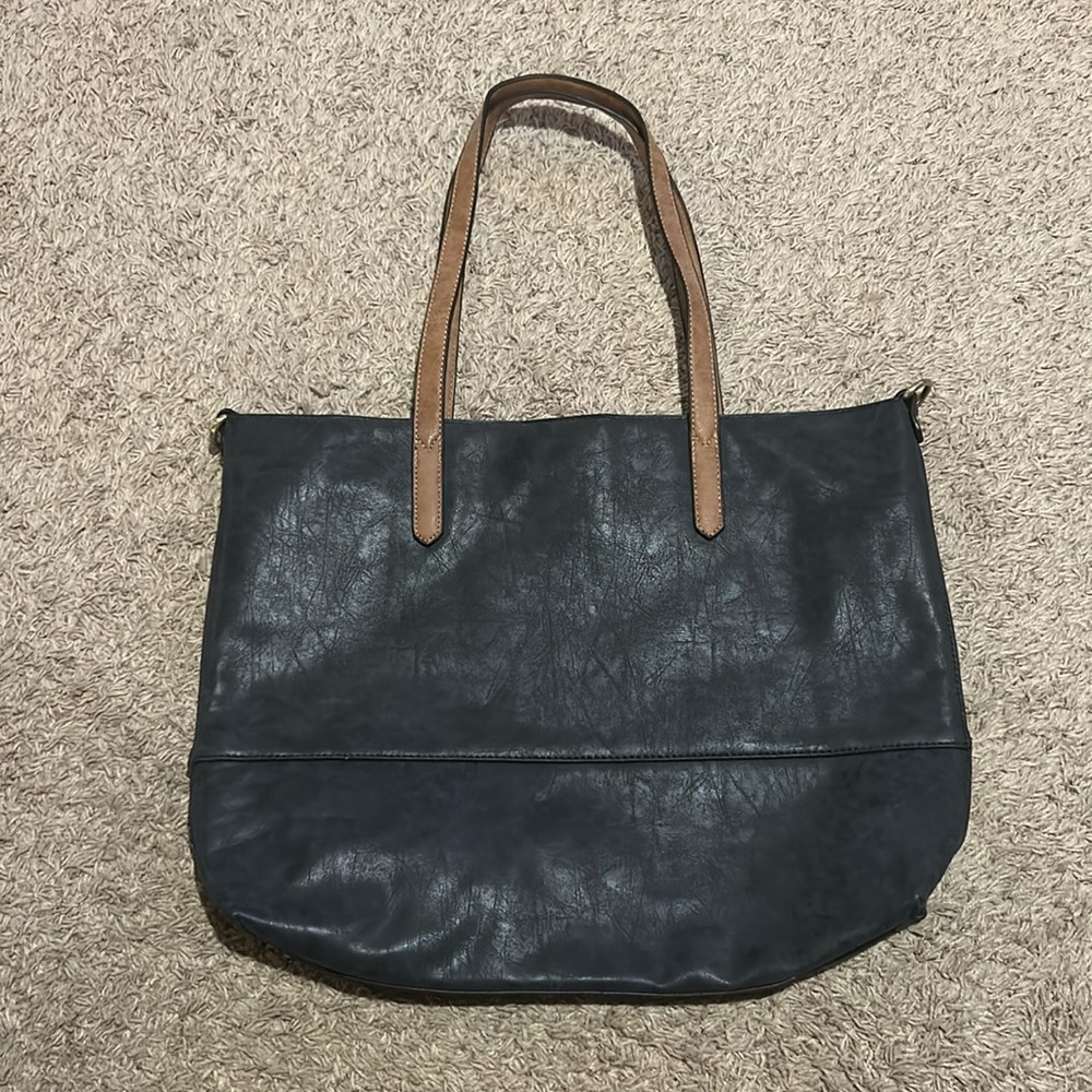 Joy Susan Vegan Leather Black Tote